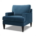 thumbnail image 2 of Enzo Recessed Arm Lawson Accent Chair Satin Teal, 2 of 14