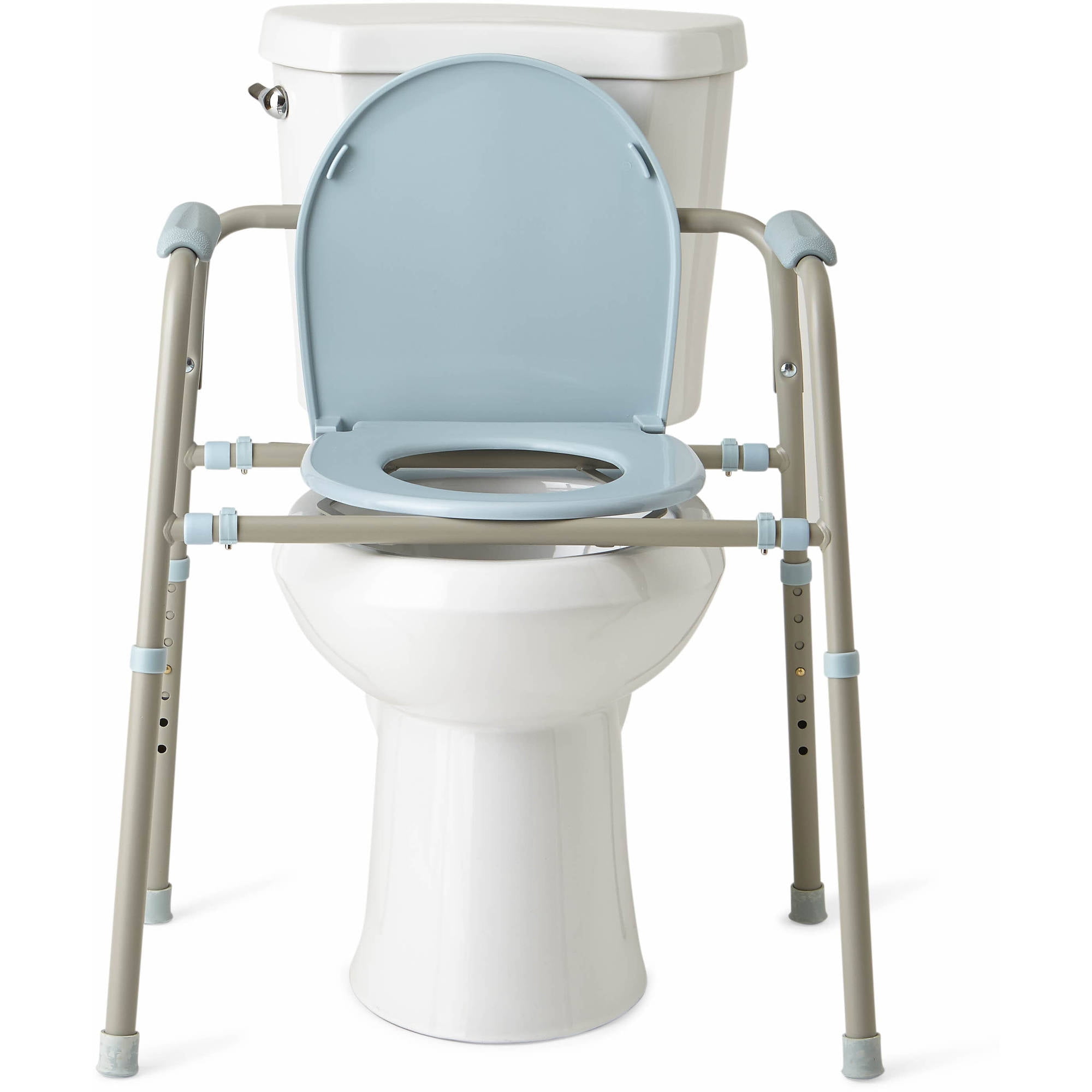 Medline Steel 3 In 1 Bedside Toilet Commode With Microban Walmartcom Walmartcom