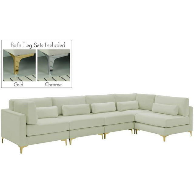 Julia Cream Velvet Modulaire en Coupe