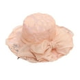 thumbnail image 2 of Walbest Lady Derby Cap Church Lace Bow Flat Top Sun Hat Wedding Bowler Hat, 2 of 7