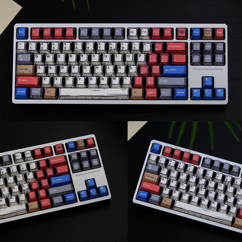 Graffiti Theme PBT Keycaps 151Keys Original Height and Heat Sublimated