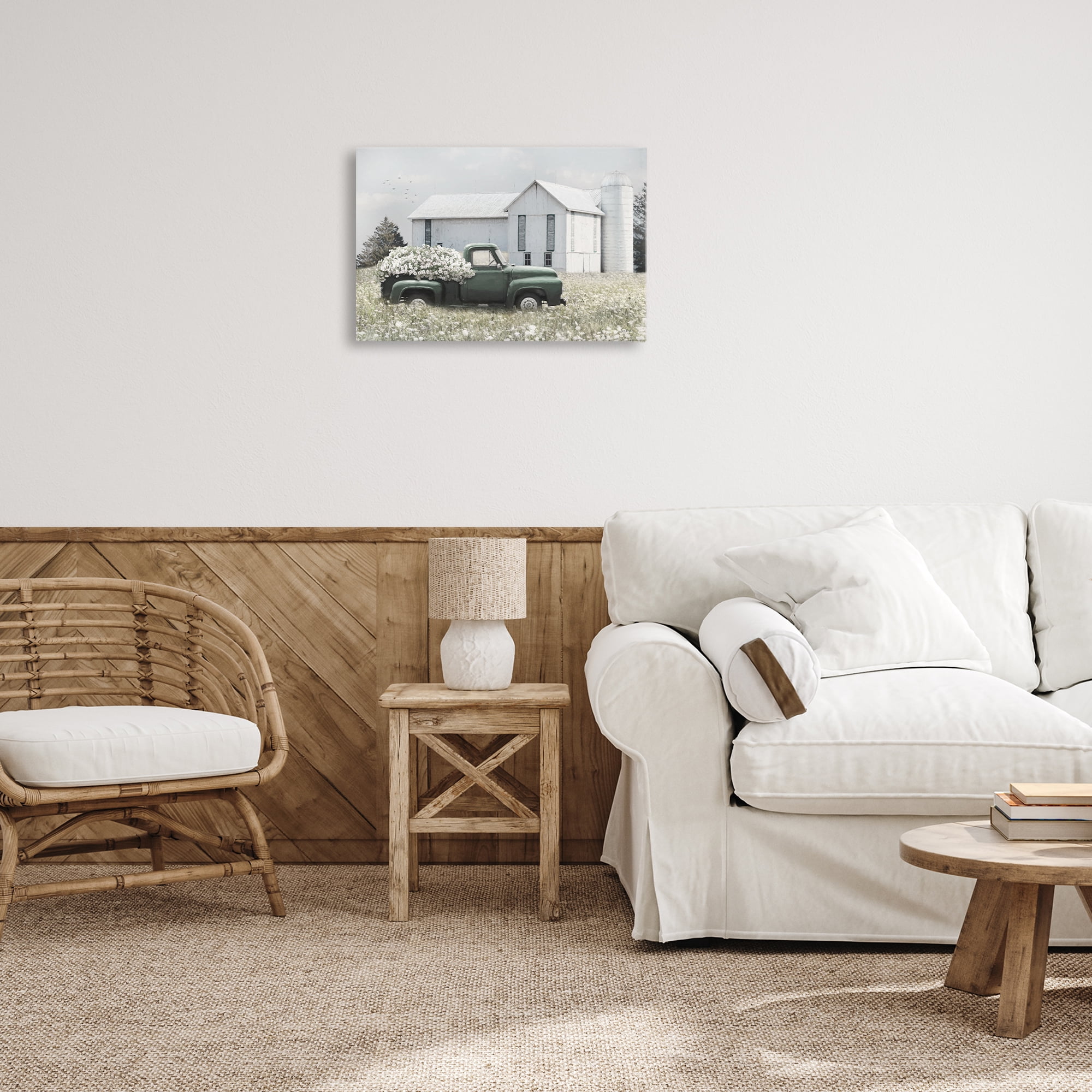 Stupell Industries Rustic Barn & Truck Plants & Flowers Photography Wrapped Canvas Art Print Wall Art, 24 x 16