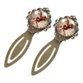 thumbnail image 2 of Cupid Book Accessories: Vintage Copper-Colored Lace Bookmarks - Set of 2 Stainless Steel Reading Accessories for Book Lovers, 2 of 5