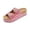 Hot Pink, variant on Cork Sandals for Women Platform Flatform Rhinestone Beaded Sandals Double Buckle Strap Fancy Boho Slip On Cork Footbed Slide Summer Embellished Beach