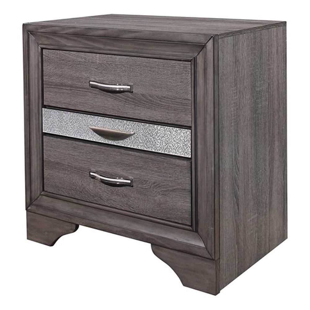 Global Furniture USA Seville Gray Nightstand, 1 Pack