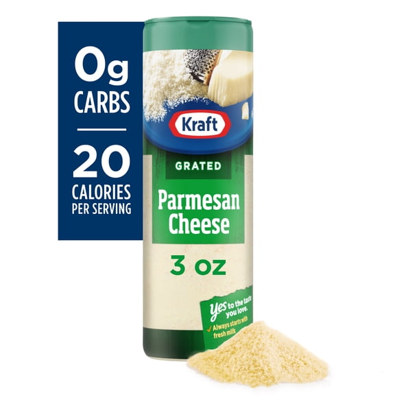 Kraft Grated Parmesan Cheese Shaker, Shelf-Stable, 3 oz Bottle