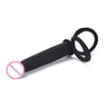 thumbnail image 1 of Correa de silicona negra de 5,5 pulgadas en el tapón Anal del pene, consolador Anal con correa de doble penetración vibratoria, Juguetes sexuales para adultos Gao Jinjia LED, 1 of 2