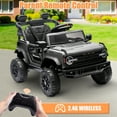 thumbnail image 3 of 12V Powered Ride on Car Toy, Ford Bronco Raptor Kids Electric Vehicle Car with Parent Remote, Battery Powered Ride on Truck for Boys Girls w/ Rear Wheel Suspension, Bluetooth, Black, 3 of 7