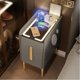 thumbnail image 3 of Narrow Smart Nightstands Modern Living Room Smart Small Bedside Table Wireless Charging Balcony Library Muebles Hotel Furnitur My Lux Decor Round, 3 of 9