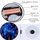thumbnail image 4 of Reloj de pared de cristal de 12 pulgadas, funciona con pilas, azul, , silencioso, sin tictac, analógico, con diseño de galaxia espacial., 4 of 5