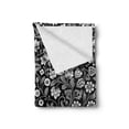 thumbnail image 2 of Black and Grey Soft Flannel Fleece Throw Blanket, Continuous Floral Pattern with Berries and Leaves, Cozy Plush for Indoor and Outdoor Use, 50" x 70", Taupe Taupe Grey, by Ambesonne, 2 of 6