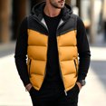 thumbnail image 2 of Mens Puffer Vest Zip Up Sleeveless Hooded Loose Fit Warm Jacket Fall Winter Outdoor Casual Outerwear Tops 2026, 2 of 5