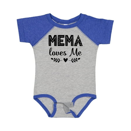 

Inktastic Mema Loves Me Baby Clothes Gift Baby Girl Bodysuit