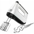 thumbnail image 1 of Hand Mixer, 6 Speed Levels 400W with 2 Whisks and 2 Dough Hooks, Turbo Function, Eject Button Design, Portable Mixer for Baking, for Sauces, Cream, Cream, 1 of 5