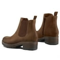 thumbnail image 4 of Bocca Women's Dark Brown Chelsea Boots Chunky Heel Ankle Booties Size 10, 4 of 8