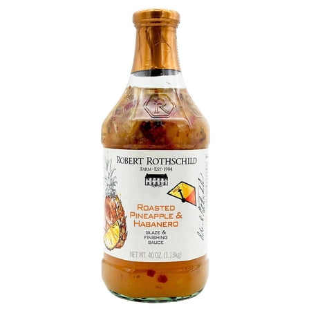 Robert Rothschild Roasted Pineapple & Habanero Glaze & Finishing Sauce Glass Bottle 40 OZ