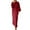 Red, variant on 2 PCS Women's Muslim Abaya Set, Dubai Style Prayer Dress, Long Cardigan & Maxi, Polyester Blend, Elastic, Suitable for Various Occasions, Sizes S XXL