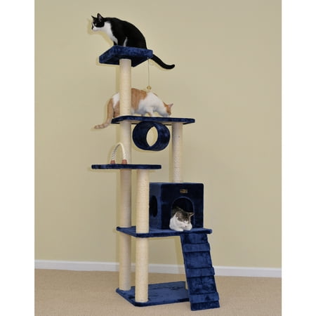 UPC: 0815481010086 | Armarkat Classic real wood Cat Tree Model A7101  71 inch Navy Blue