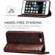 thumbnail image 3 of Funda para iPhone XR, Funda tipo billetera de cuero marrón con soporte y ranura para tarjeta de crédito, cierre magnético para iPhone Rojo Verde, 3 of 5