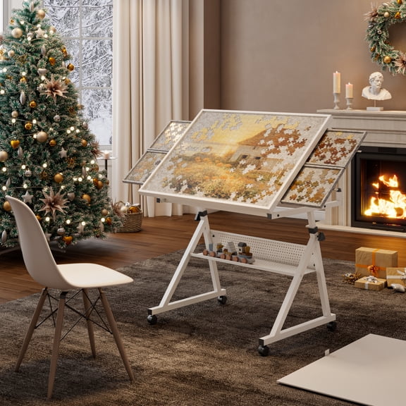 1500 pieces Jigsaw Puzzle metal Table board for adults gift with 4 trays