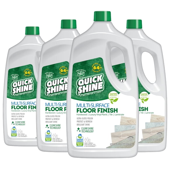 Acabado para suelo Quick Shine Multi Surface, 1,89 L, paquete de 4 unidades, opción más segura
