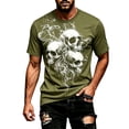 thumbnail image 2 of CONZONE Mens Halloween T-Shirts Skeleton Graphic Tees for Men Short Sleeve Crew Neck Casual Tops, 2 of 3