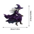 thumbnail image 3 of Brooms Witch Ornament Wooden Festival Decoration Window Decoration Porch Hanging, 3 of 8