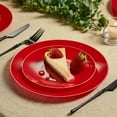 thumbnail image 3 of PLASTICPRO 7” & 10” Combo Plastic Plates Disposable Dinnerware Set, Red 128-Pack, 3 of 6