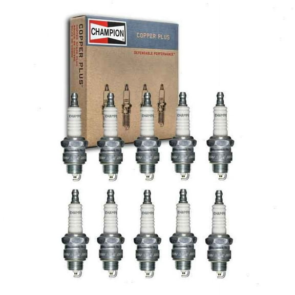 10 pc Champion 10 Copper Plus Spark Plugs for 14-32 14-42 2642913 42S 43S 44S 9M4141 9M4142 A22 A32 A42 A42C AT42 B44S BP6S C44S J12YC M43S R5670-5 W17PU W20PU W7F W7FC Ignition Wire Secondary