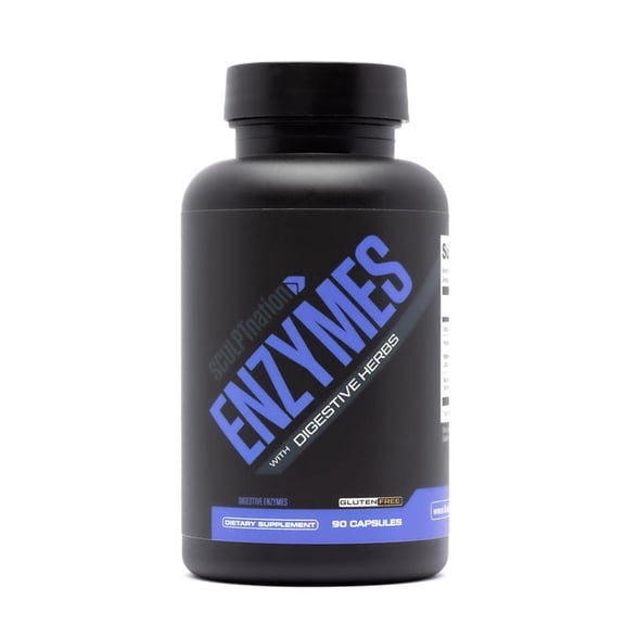 Sculpt Nation Digestive Enzymes Capsules for Gut Health and Bloating Support 90 Count