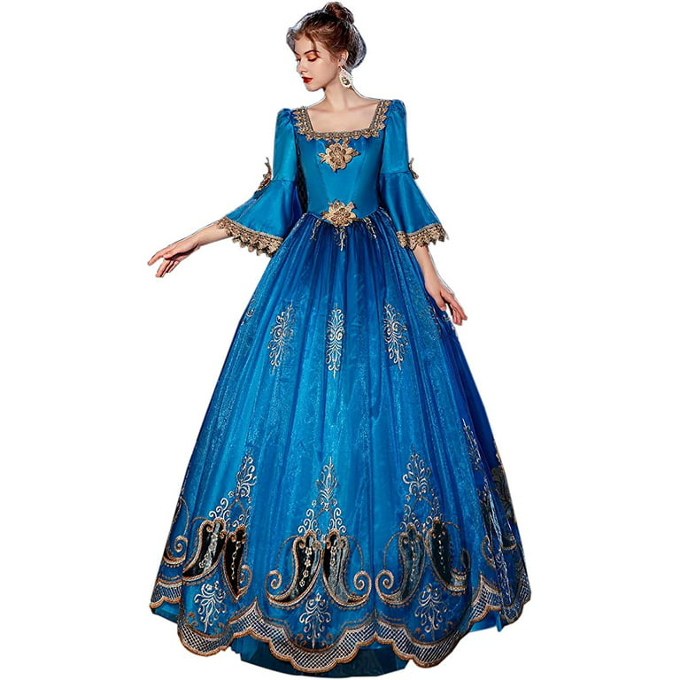 KEMAO Victorian Rococo Ball Gown Inspiration Maiden Costume Medieval Dress  Renaissance Costumes Masquerade Dress 