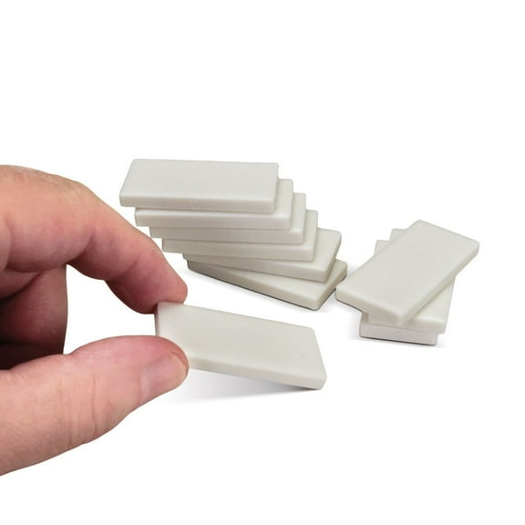 White Streak Plate, Package Of 10, Unglazed Porcelain Tiles