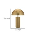 thumbnail image 5 of Benzara BM241099 Table Lamp with Metal Umbrella Shade & Cylindrical Body, Brass, 5 of 5
