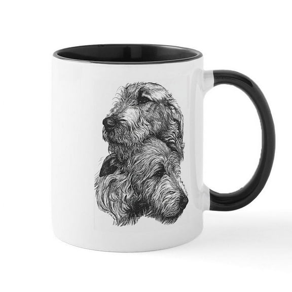 CafePress - Irish Wolfhound Pair - 11 oz Ceramic Mug - Novelty Coffee Tea Cup