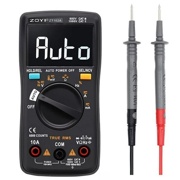 ZT102A Digital Multimeter 6000 Counts Auto 113D Back Light Voltmeter Transistor Tester Frequency Diode Temperature