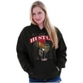 thumbnail image 3 of Urban Streetwear Hustle Teddy Bear Hoodie Sweatshirt Women Men Brisco Brands S, 3 of 6