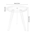 thumbnail image 4 of ToppiJoy 15.7in Round Modern Acrylic Side Table with Raised Edge, Clear Coffee Table Drink Table with 3 Legs, Small Nightstand Bedside Table, for Living Room, Bedroom, Office, 4 of 12