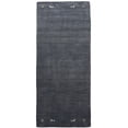 thumbnail image 3 of Rugsotic Carpets Hand Knotted Wool Area Rug 2'6''x12' Charcoal Contemporary Runner Indoor Rug for Living Room, Bedroom Antimicrobial L00100, 3 of 10