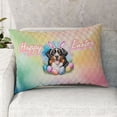 thumbnail image 2 of Happy Easter Bernese Mountain Dog with Bunny Ear Headband and Flowers Quilt Pillowcase Berner Lover Gifts Throw Pillow Cover Bed Home Decor - 13001, 2 of 5