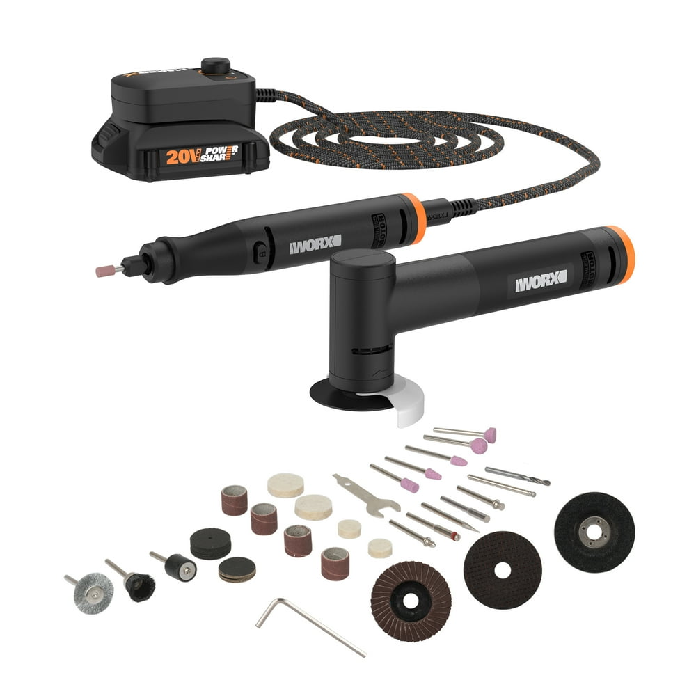 Worx WX990L MakerX 20V Kit with Rotary Tool and Angle Grinder Walmart