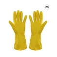 thumbnail image 1 of Household Thin Waterproof Latex Gloves Dish Washing Working Gloves for Kitchen Garden Car M, 1 of 7