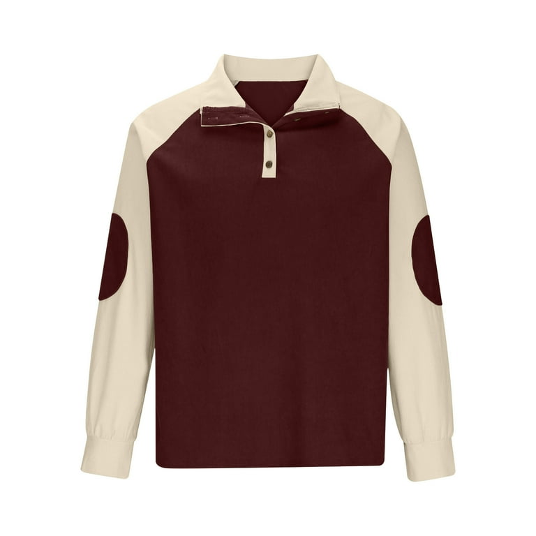 Sweatshirts for Men Vintage Button Up Shirts Stand Collar Sweatshirts for Men Vintage Button Up Shirts Stand Collar