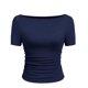 thumbnail image 1 of Tops Casuales sin Mangas para Mujeres Camiseta de Moda Blusa Elasticidad Suelta Cuello Redondo Tops de Color Sólido para Mujeres, 1 of 5