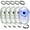 Blue, variant on CLIQKWEN Deep Drop Fishing Light - LED Underwater Bait Lure with Flasher for Deep Sea Squid