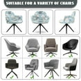 thumbnail image 6 of ZIATUBLES Cat Yarn Ball Print Modern Curved Back Chair Covers with Armrests Stretchable Accent Dining Room Chair Slipcovers Removable Swivel Vanity Office Desk Armchair Protector, 6 of 7