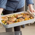 thumbnail image 2 of Truecraftware – 18" x 24" x 4-1/2" Aluminum Roaster Pan with Handle - Roasting Pan Turkey Broiler Pan Great for Chicken Lamb and Vegetable, 2 of 5