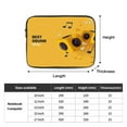 thumbnail image 3 of Yellow Headphones Portable Laptop Sleeve Compatible with MacBook Air Notebook Computer Case for Men Women College School Students, 3 of 7
