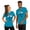 Aqua, variant on Genesis 9:13 Rainbow Unisex Biblical t-shirt (Heather Prism Dusty Blue, L)