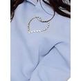 thumbnail image 4 of DYMADE Women Casual Pullover Hooded Loose Fleece Long Sleeve Backless Sweatshirt, 4 of 4