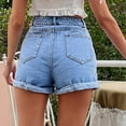 thumbnail image 3 of Wirziis Women Jean Shorts for Summer Distressed Stretch Bermuda Short Jeans Skinny Denim Shorts Ripped Denim Jean Shorts, 3 of 7